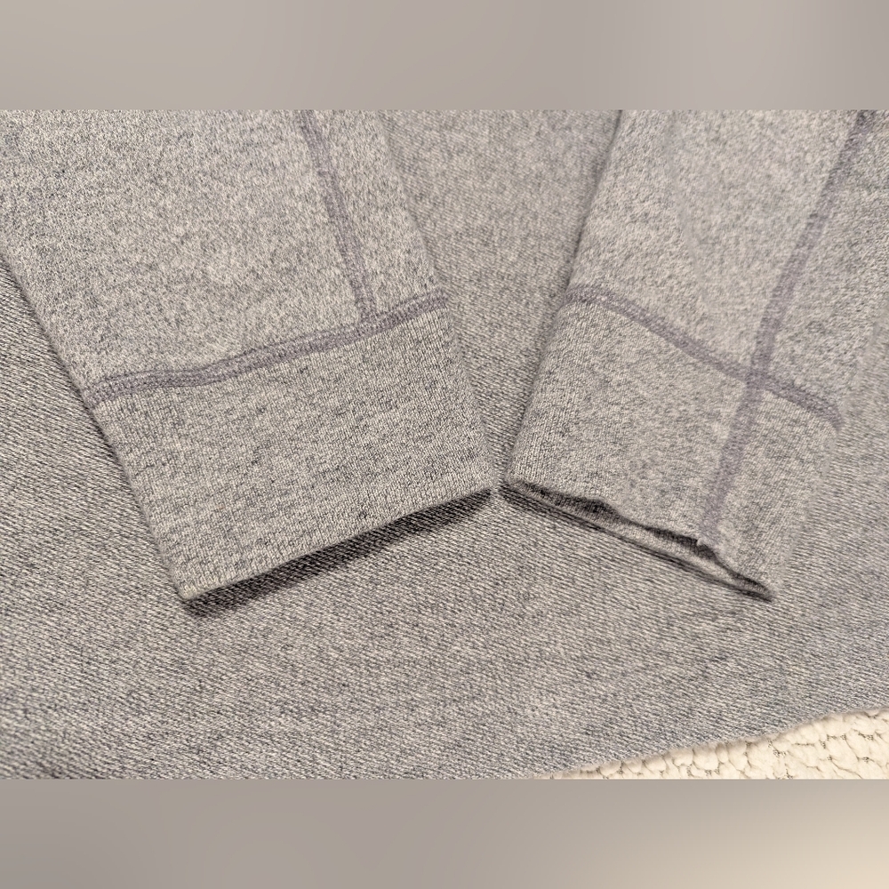 Reigning Champ Mélange Loopback 1/2 Half-Placket Snap Button Heathered Grey M - Picture 9 of 14